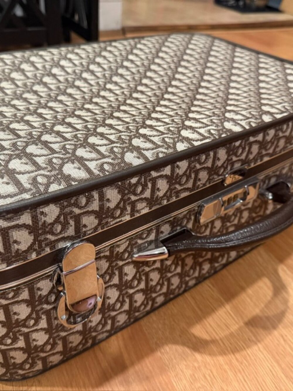 Authentic Rare Vintage 1970s Christian Dior Carry-On Suitcase w/ Tags